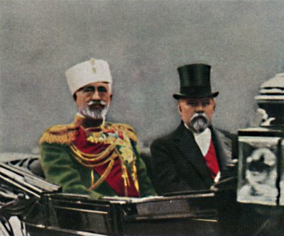 Wielki Książę Nikołaj Nikołajewicz 1856-1929 i Poincaré ur. 1860, 1934. autorstwa Unbekannt