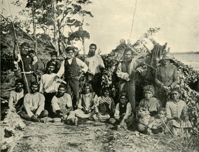 Grupa Aborygenów, Jezioro Tyers, Wiktoria, Australia, 1901. autorstwa Unbekannt