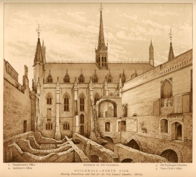 Guildhall North Side, City of London, 1882-1883 1886 autorstwa Unbekannt