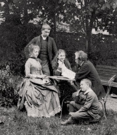 Gustave Eiffel, francuski inżynier, z rodziną, 1882 r. autorstwa Unbekannt