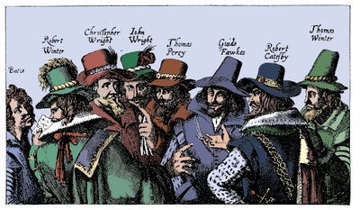 Guy Fawkes i ploterzy prochu, 1605 autorstwa Unbekannt