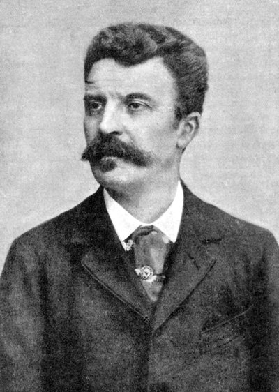Guy de Maupassant 1850-1893, francuski pisarz, początek XX wieku autorstwa Unbekannt