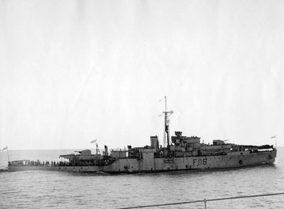 HMS Amethyst, po akcji na Jangcy, 20 kwietnia 1949 autorstwa Unbekannt