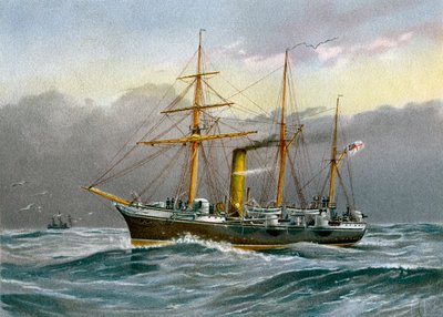 HMS Nymphe, slup Royal Navy, c1890-c1893 autorstwa Unbekannt