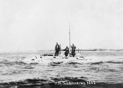 Okręt podwodny HM nr 1, c1908 autorstwa Unbekannt