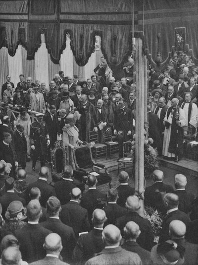H.M. Król kładzie kamień węgielny pod nowy budynek Lloyds 23 maja 1925, 1928 autorstwa Unbekannt