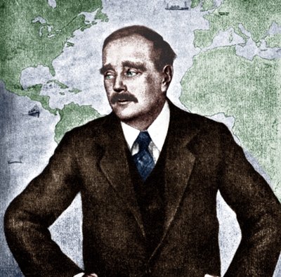 H G Wells - portret angielskiego powieściopisarza, dziennikarza, socjologa i historyka, ok. 1930 r. 1933. 21 września 1866 - 13 sierpnia 1946. Wojna światów. autorstwa Unbekannt
