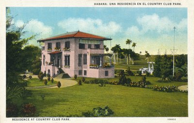 Hawana: rezydencja w parku Country Club. Rezydencja w Country Club Park, c1910 autorstwa Unbekannt