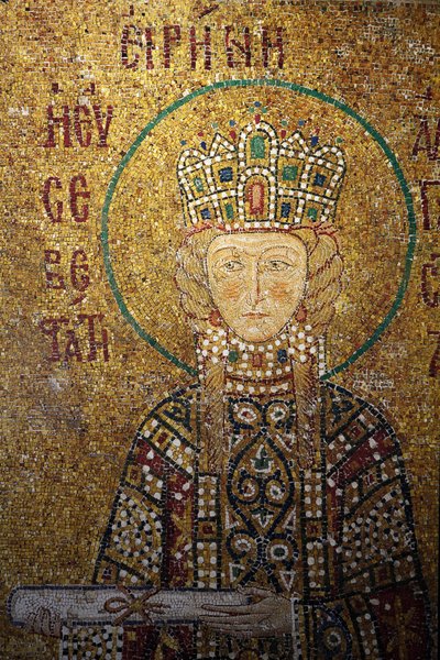 Mozaika Hagia Sophia : Cesarzowa Irena trzymająca zwój Istanbul Turquie autorstwa Unbekannt