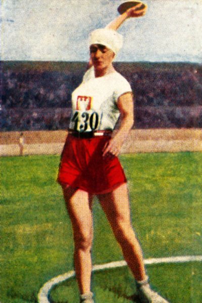 Halina Konopacka z Polski, mistrzyni świata w rzucaniu dyskiem, 1928. autorstwa Unbekannt