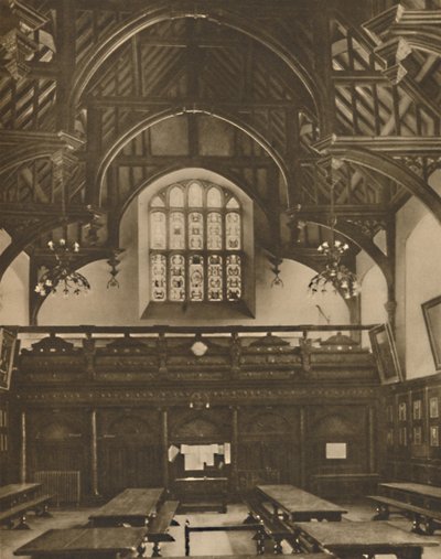 Hall of Grays Inn, gdzie grano komedię błędów w życiu Szekspira, ok. 1935. autorstwa Unbekannt