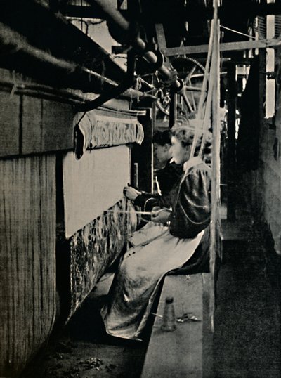 Hammersmith Carpet Weaving w Merton Abbey Works, . autorstwa Unbekannt