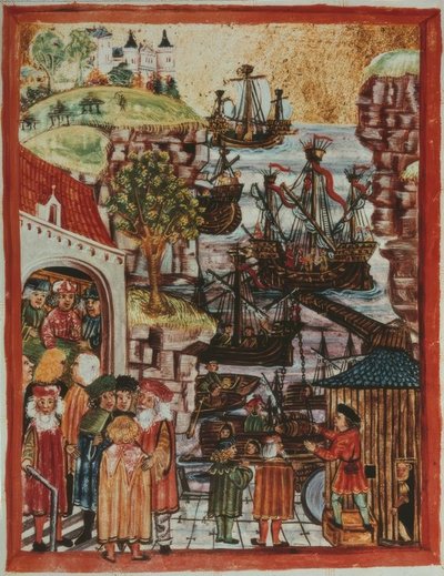 Okręty hanzyjskie 1497 / iluminator książkowy. autorstwa Unbekannt