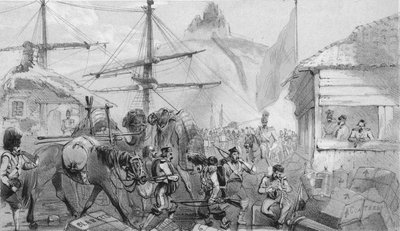 Port Balaklava. Miejsce lądowania, ok. 1850. autorstwa Unbekannt