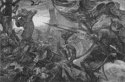 Harold w bitwie pod Hastings, 1066, c1880 autorstwa Unbekannt