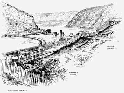Harpers Ferry, Wirginia Zachodnia, ok. 1870 r. autorstwa Unbekannt