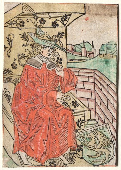 Hartlibs Alexander: Aleksander siedzący na tronie, 1400. autorstwa Unbekannt