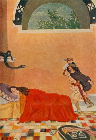 „Był przerażony widząc węża na ścianie”, 1917. autorstwa Unbekannt