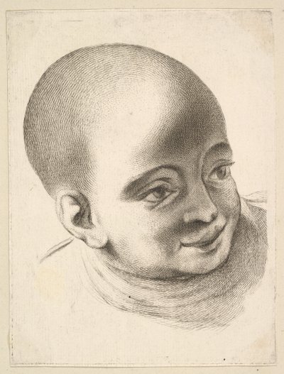 Głowa dziecka, z Livre de Têtes Gravées dapres F. Boucher et Autres Księga z..., XVIII w. autorstwa Unbekannt