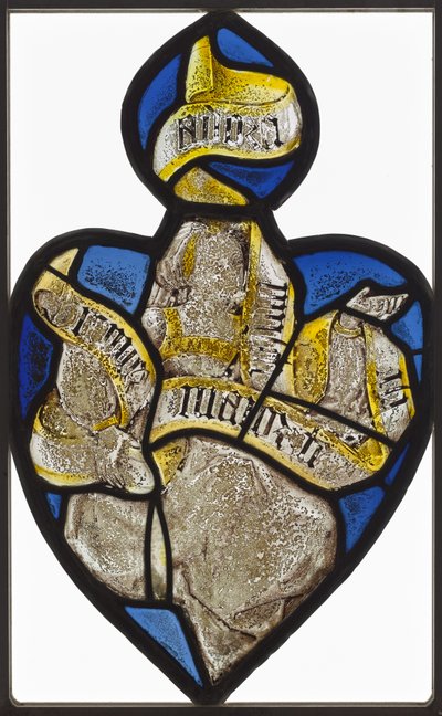 Panel w kształcie serca: Postać kobiety z banderolą Sybilla , ok. 1900 1480-1520. autorstwa Unbekannt