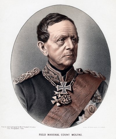 Helmuth Karl Bernhard, hrabia von Moltke, pruski generał i mąż stanu, ok. 1880 autorstwa Unbekannt