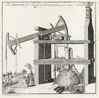 Grawerowanie silnika Newcomen autorstwa Henry