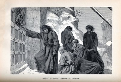 Henryk IV odprawiający pokutę w Canossie, 1882 r. autorstwa Unbekannt