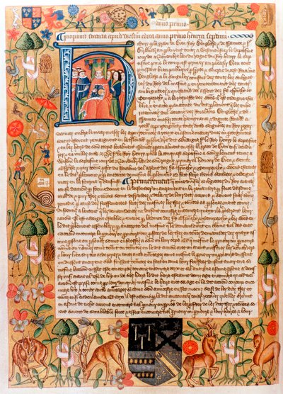 Pierwszy akt sejmowy Henryka VII z początkowym portretem króla, koniec lat 80. XVIII wieku autorstwa Unbekannt