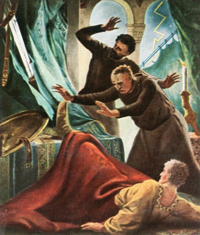 Henryk V zostaje trafiony piorunem w cesarskim domu w Goslar, 1936. autorstwa Unbekannt