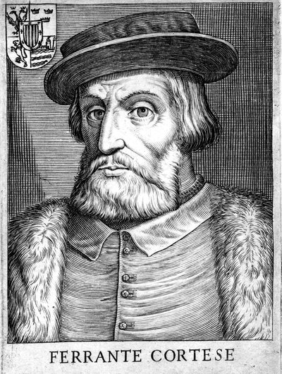 Hernan Cortes 1485-1547, hiszpański konkwistador, który podbił Meksyk autorstwa Unbekannt