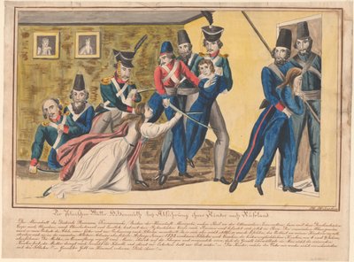 Bohaterstwo matek polskich podczas konwojowania dzieci do Rosji, 1832 autorstwa Unbekannt