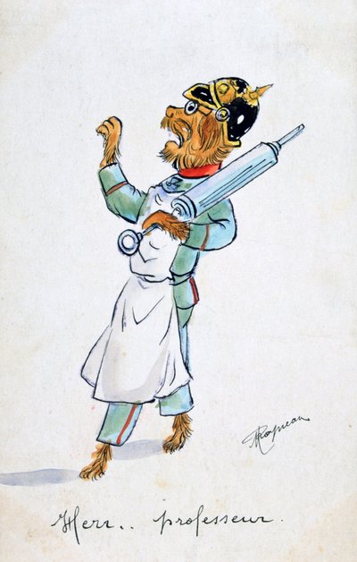 Herr Professor, Stara francuska pocztówka, c1900 autorstwa Unbekannt