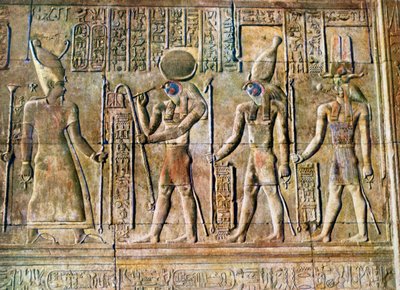 Relief hieroglificzny, Świątynia Kom Ombo, Egipt, XX wiek autorstwa Unbekannt
