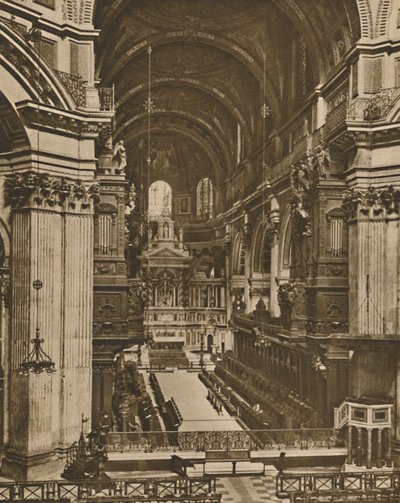 Ołtarz główny św. Pawła widziany z długiej perspektywy chóru, ok. 1935. autorstwa Unbekannt