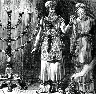 Arcykapłani, ukazujący efod i szaty lniane, ok. 1880 r. autorstwa Unbekannt