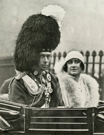 Jego Wysokość w Highland Dress Przybycie do katedry St. Giles w Edynburgu, 1929, 1937. autorstwa Unbekannt
