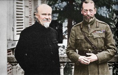Jego Wysokość z prezydentem Poincare w brytyjskiej kwaterze głównej we Francji, c1916, 1935. autorstwa Unbekannt