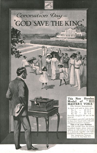 Jego reklama Masters Voice, 1911. autorstwa Unbekannt