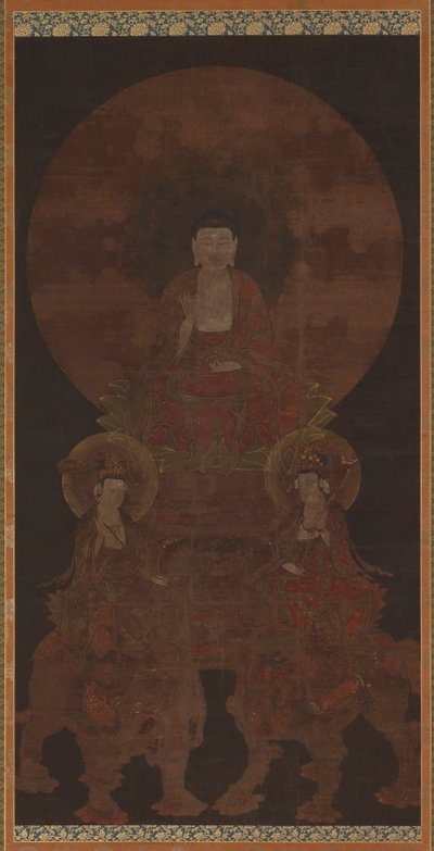 Historyczny Budda Siakjamuni z Bodhisattwami Fugen..., okres Muromachi, XV wiek. autorstwa Unbekannt