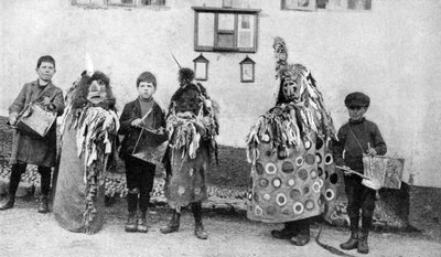 Hobby-koń, uroczystości pierwszomajowe, Somerset, ok. 1922 r. autorstwa Unbekannt