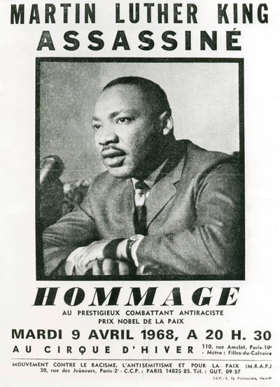 Hołd dla Martina Luthera Kinga, 1968 autorstwa Unbekannt