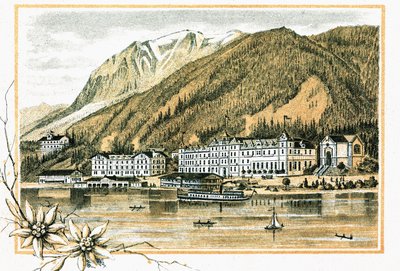 Hotel Scholastika nad jeziorem Achensee Achen Tyrol Austria około 1900 autorstwa Unbekannt