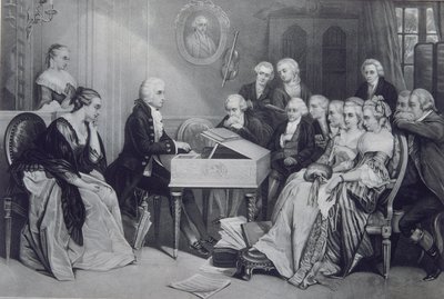 Koncert domowy u rodziny Mozartów w Wiedniu, XIX w. autorstwa Unbekannt