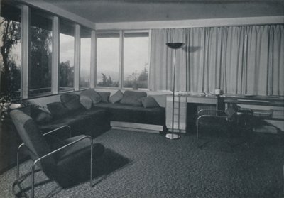 Dom w Los Angeles autorstwa Richarda J. Neutry. - Ujęcie wnętrza pomieszczeń mieszkalnych, 1942 r. autorstwa Unbekannt