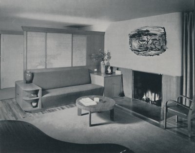 Dom przy Pomona, Kalifornia - salon z drugiej strony przegrody, 1942 autorstwa Unbekannt
