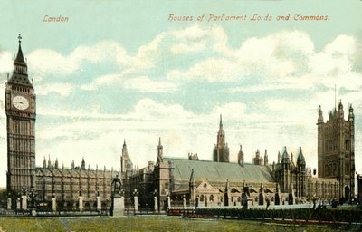 Domy parlamentu Lords and Commons, koniec XIX-początek XX wieku. autorstwa Unbekannt