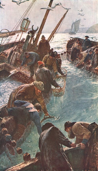Jak złapaliśmy pilchards, 1895, c1902. autorstwa Unbekannt