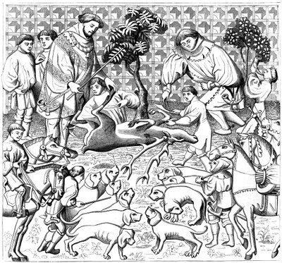 Jak oskórować jelenia, XV wiek, 1849 autorstwa Unbekannt