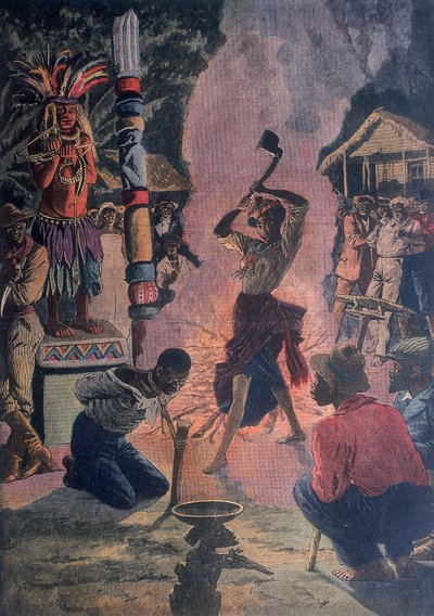 Ofiara z ludzi, Lafayette, Luizjana, USA, 1912 autorstwa Unbekannt