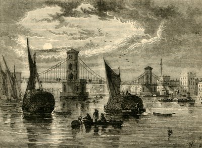 Most wiszący Hungerford, 1850, 1881. autorstwa Unbekannt